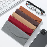 Wood Grain Glasses Case Strong Magnet Triangle Folds Glass Box PU Waterproof