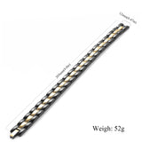 Men's Stainless Steel 4 Elements Health Bracelet with Strong Magnets