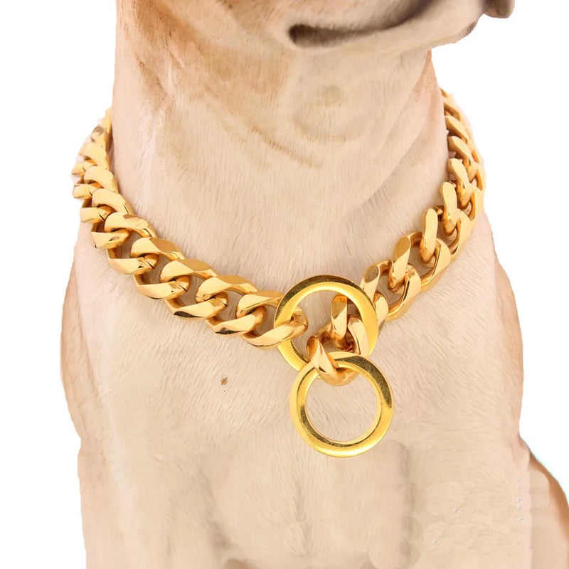 Strong Pet Dog Collar Stainless Steel Pubby Pitbull Training Choke Chain Collar