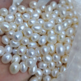 Smooth Leather 10mm Rice Beads Large Grain Oval Egg-Shaped DIY Jewelry Pendant