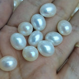 Smooth Leather 10mm Rice Beads Large Grain Oval Egg-Shaped DIY Jewelry Pendant