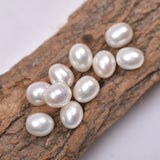 Smooth Leather 10mm Rice Beads Large Grain Oval Egg-Shaped DIY Jewelry Pendant
