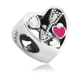 Love Charm Woman DIY Bracelet Bangle Silver Beads For Jewelry Making