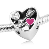 Love Charm Woman DIY Bracelet Bangle Silver Beads For Jewelry Making