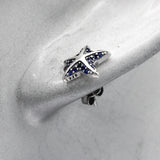 925 Silver Sea Starfish Earring with CZ Women's Jewelry