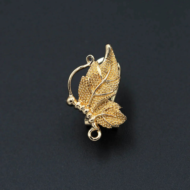 Stud Clip Earrings Post with Loop Hanger Butterfly Findings DIY