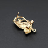 Stud Clip Earrings Post with Loop Hanger Butterfly Findings DIY