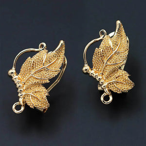 Stud Clip Earrings Post with Loop Hanger Butterfly Findings DIY