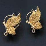 Stud Clip Earrings Post with Loop Hanger Butterfly Findings DIY
