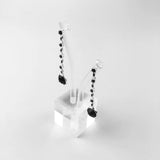 Vintage Tear Drop Stud Earrings 925 Sterling Silver Zirconia Jewelry