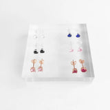 Colorful Stone Bohemia Stud Earrings 925 Sterling Silver Jewelry