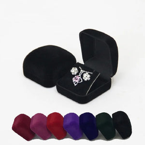 Velvet Stud Earring Packaging Box Pendant Necklace Organizer