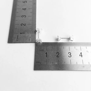 925 Sterling Silver Pave Zirconia Stud Earring for Women Men