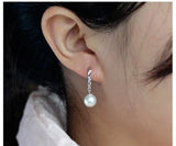 925 Sterling Shell Pearl Silver Stud Earrings for Women