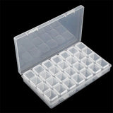 28 Grid Stud Earrings Accessories Box Desktop Storage Plastic Boxes
