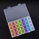 28 Grid Stud Earrings Accessories Box Desktop Storage Plastic Boxes