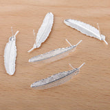 Metal Feather Bezel Stud Earrings Bases DIY Crafts