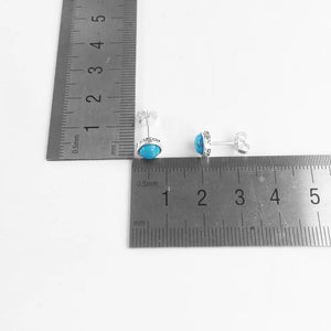 925 Silver Stone Stud Earrings High Quality Europe Style Gift
