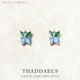 Blueberry Stud Earrings Sweet Fine Jewelry 925 Sterling Silver