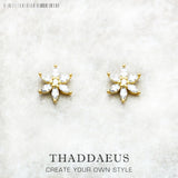 Flower Stud Earrings in 925 Sterling Silver