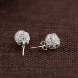 925 Sterling Silver Stud Earrings for Women Bridal Wedding Jewelry