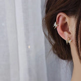 S925 Butterfly CZ Stud Earrings for Women