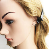 Sterling Silver Stud Earrings Letter V Zirconia Jewelry