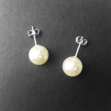 Pearl Ball Stud Earrings 925 Sterling Silver