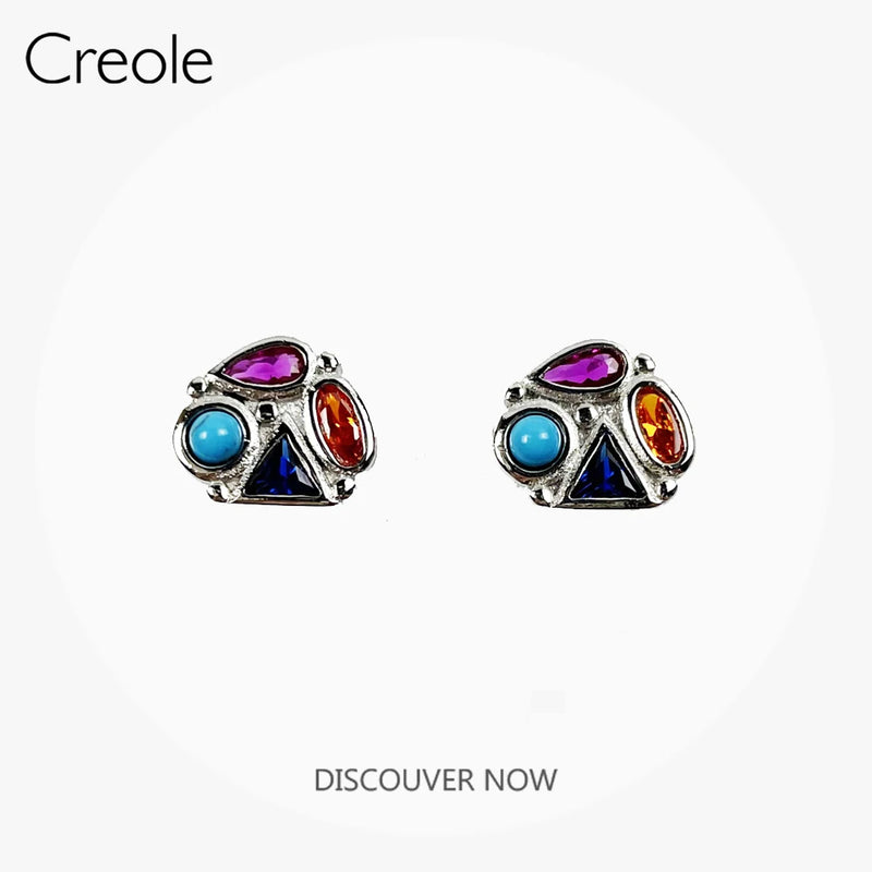 Paradisiacal 925 Silver Stud Earrings