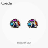 Paradisiacal 925 Silver Stud Earrings
