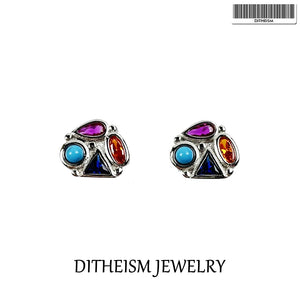Play of Colours Stud Earrings in 925 Sterling Silver