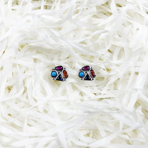 Play of Colours Stud Earrings in 925 Sterling Silver