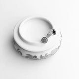 Round Bohemia Stud Earrings 925 Sterling Silver Zirconia Jewelry