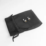 925 Silver Round Sun Tiger Eye Stud Earrings