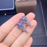 Amethyst Green Crystal Stud Earrings