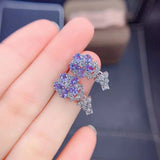 Amethyst Green Crystal Stud Earrings