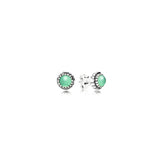 Moon Stone Stud Earrings S925 Silver Fine Jewelry Gift