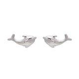 925 Silver Dolphin Shape Stud Earrings for Women