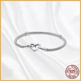 Studded Chain Necklace Radiant Heart Gift Set 925 Sterling Silver