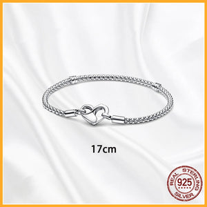 Studded Chain Necklace Radiant Heart Gift Set 925 Sterling Silver