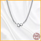Studded Chain Necklace Radiant Heart Gift Set 925 Sterling Silver