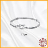 Studded Chain Necklace Radiant Heart Gift Set 925 Sterling Silver