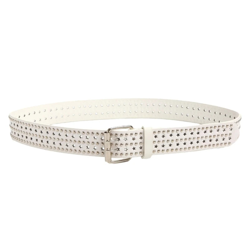 Studded Waist Belts for Jeans Pants Star Wide Belt Cowgirl Body Jewelry