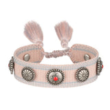 Studded Woven Friendship Bracelets Adjustable Rope Bangle