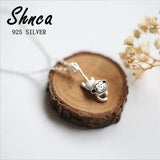 925 Sterling Silver Clever Monkey Choker Pendant Necklace for Women