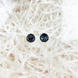 Abalone Mother-of-pearl Studs Earrings 925 Silver