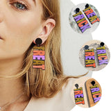 Halloween Acrylic Dangle Earrings Asymmetrical Costume Jewelry Funny Funky