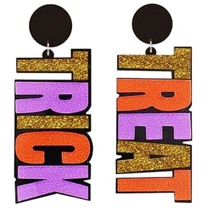 Halloween Punk Acrylic Dangle Earrings Funky Women's Jewelry