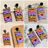 Halloween Punk Acrylic Dangle Earrings Funky Women's Jewelry