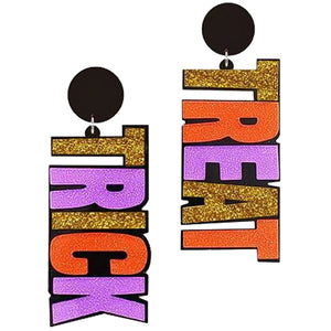 Halloween Punk Acrylic Dangle Earrings Funky Women's Jewelry